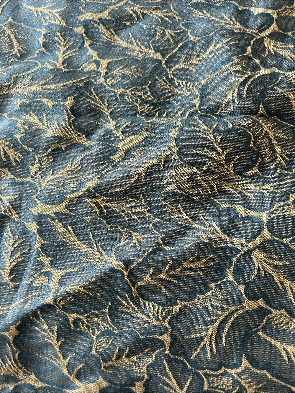Blue and Gold Brocade Duvet Cover - Home Bedding